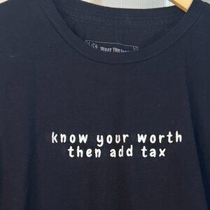 Wear the Peace Graphic Tee – “Know Your Worth” – Black – Men’s XL